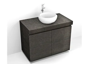 BASE - Single laminate vanity unit with doors _ FIT INTERIORS